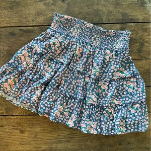 American Eagle Outfitters Blue Floral Mini Skirt